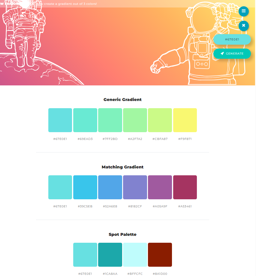 ColorSpace color scheme generator